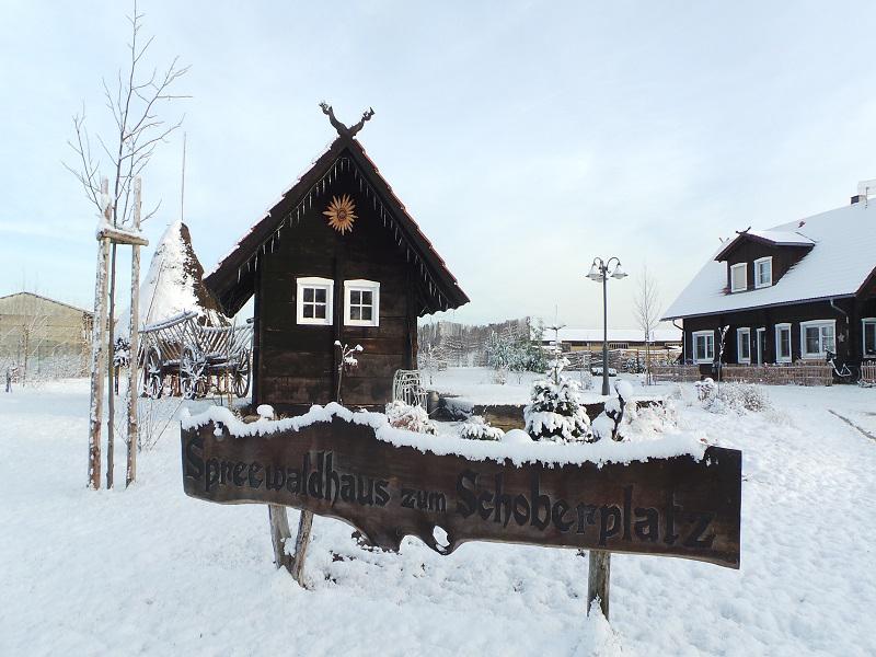 Spreewaldhaus zum Schoberplatz im Winter