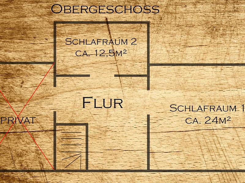 Hexenhaus - Grundriss Obergeschoss