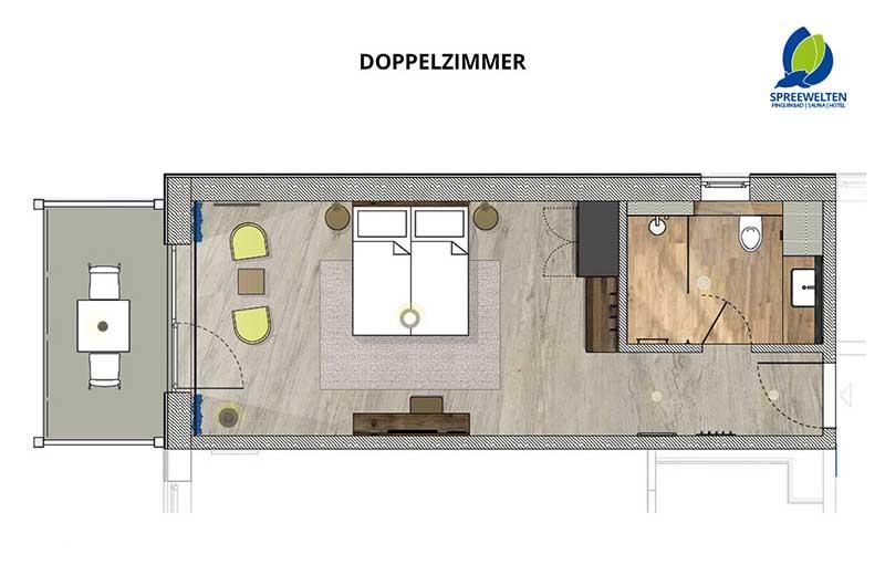 Hotel Spreewelten Grundriss Doppelzimmer