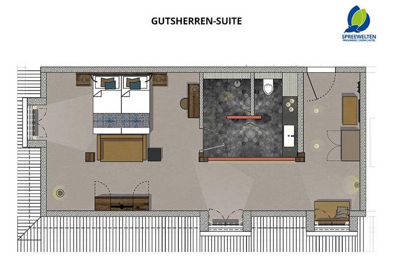 Hotel Spreewelten Grundriss Gutsherren Suite