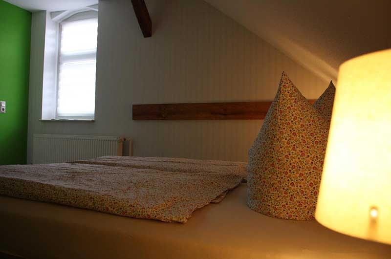 Schlafzimmer in der Ferienwohnung Spreezauber